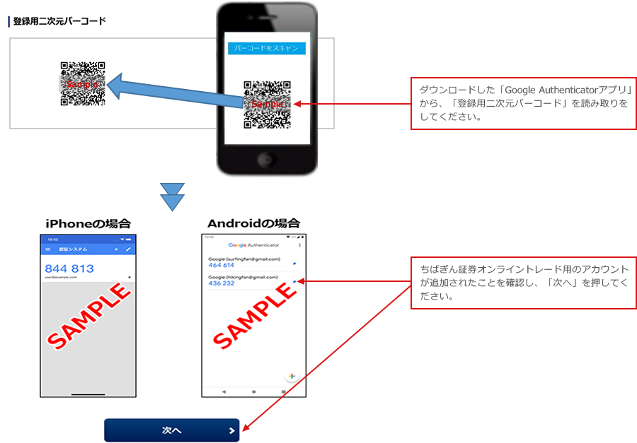 ワンタイムパスワード STEP3 画面イメージ