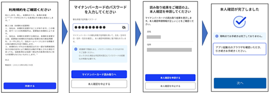 ログイン画面イメージ マイナンバーカードの読み取り